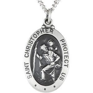 Eliana and Eli 14K Yellow 18mm Round Hollow Padre Pio Medal